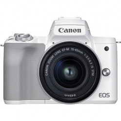 Mirrorless Camera CANON EOS M50 Mark II + 15-45 f/3.5-6.3 IS STM White (4729C028)